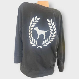 Victoria’s Secret PINK Lg Campus Long Sleeve Crew Ivy Pup